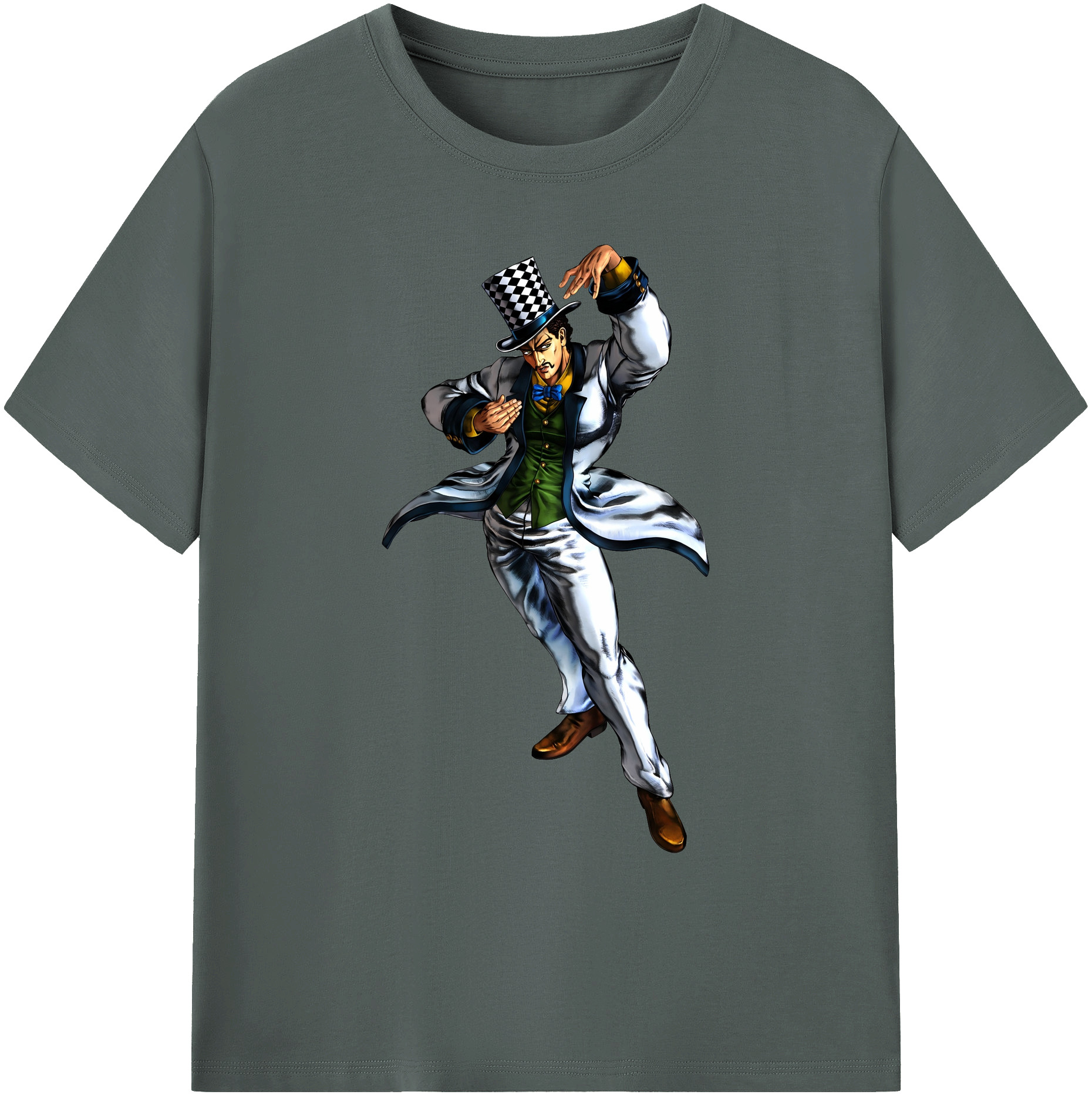 （画像用） ジョジョの奇妙な冒険 ウィル?アントニオ?ツェペリ JoJo's Bizarre Adventure Will Anthonio Zeppeli 綿100％ メンズ半袖Tシャツ｜肌触りやわらか＆通気性